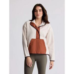 Free Fly Gridback Fleece Pullover Stone NWOT